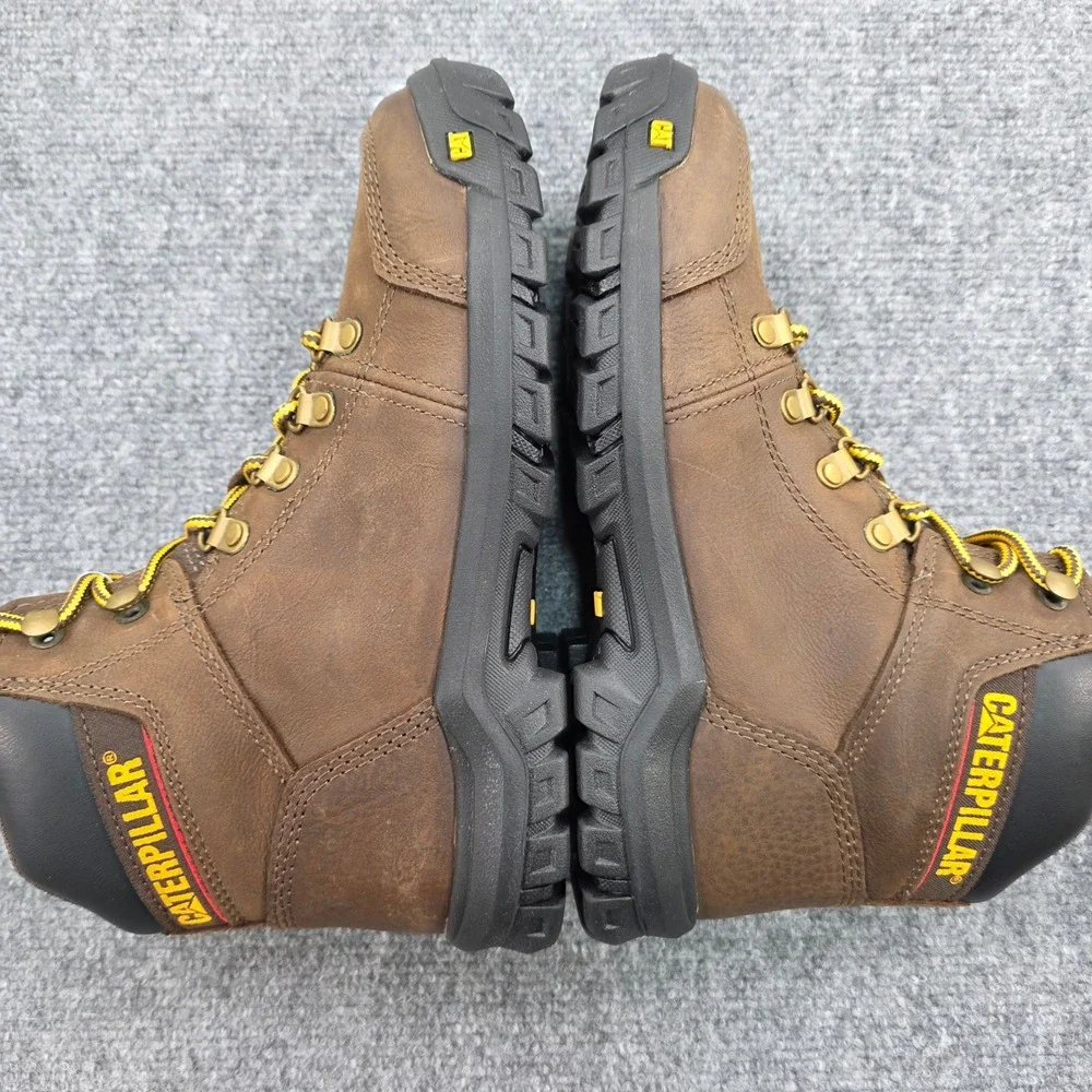 Caterpillar Outline Steel Toe Work Boot‎ Men's Size 7 NIB Seal Brown